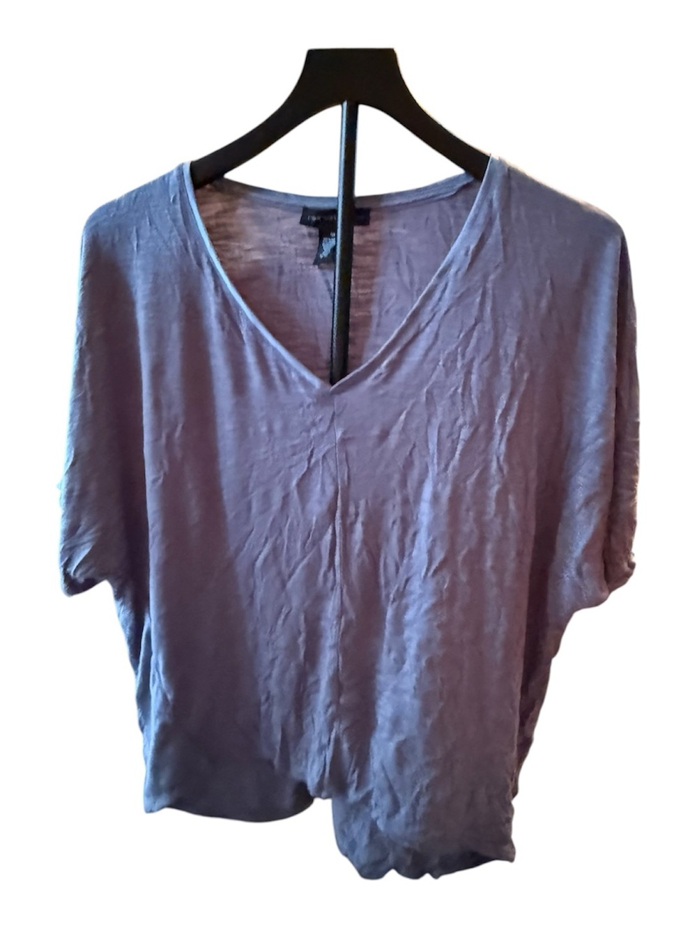 4/$45- Joan Vass New York Blue Dolman Sleeve V-Neck Knit Top Women’s Medium